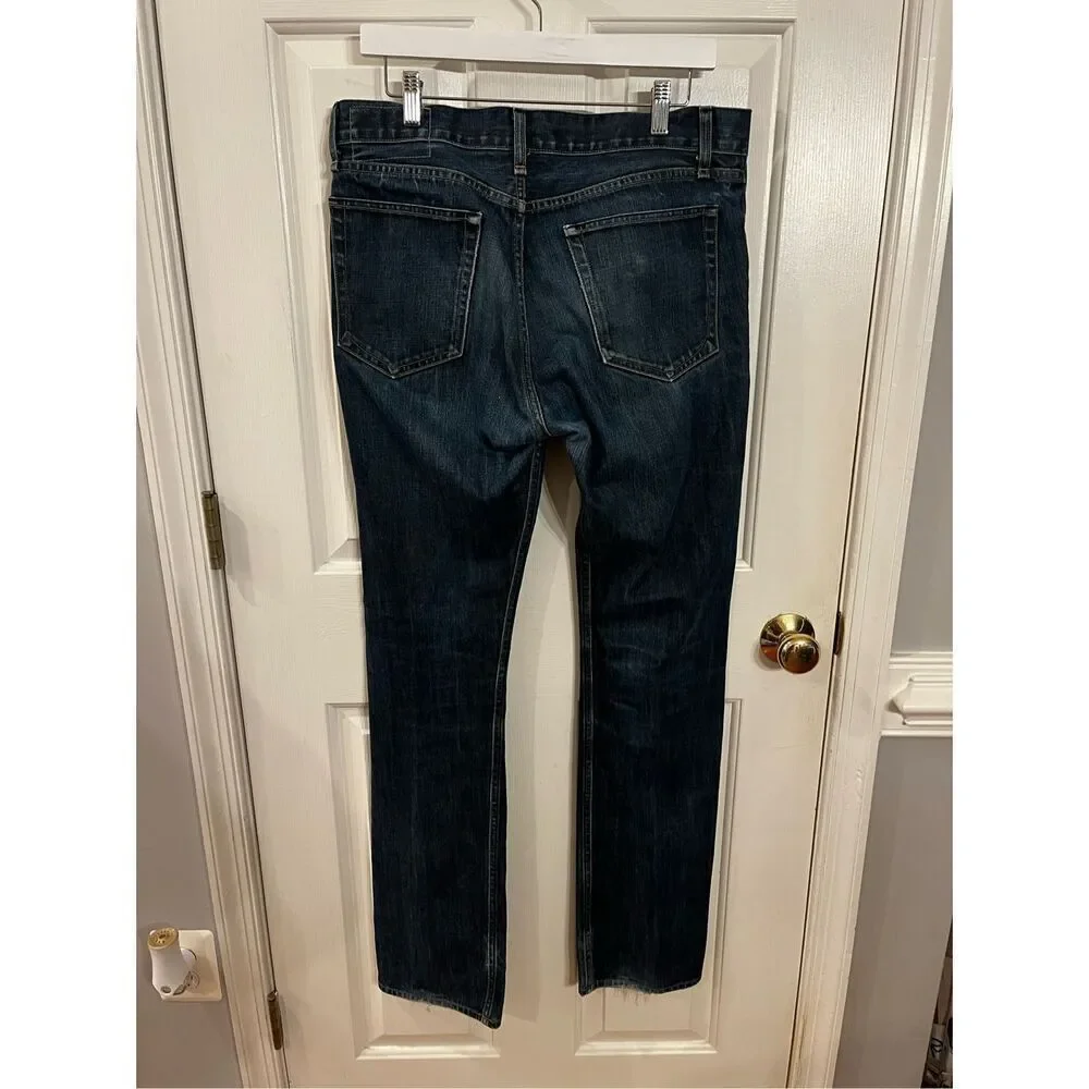 Rag & Bone RB 15X Slim Straight Tailored Workwear Button Fly Jeans sz 33